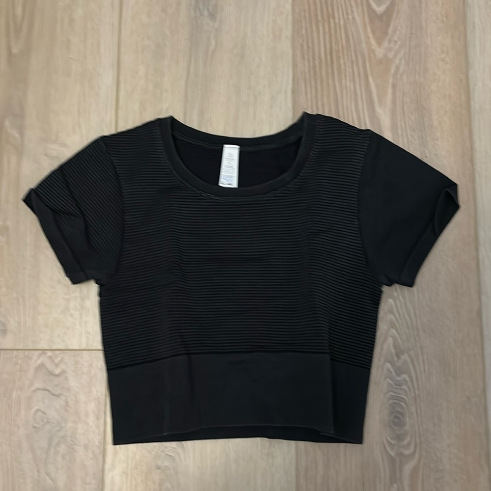 Aerie offline black cropped tshirt